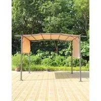 San Remo Pergola with Sliding Canopy - Natural Mix alternate view