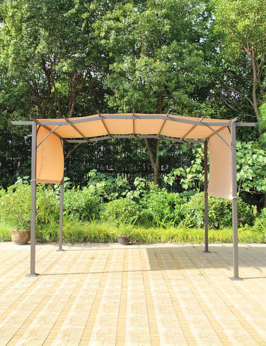 San Remo Pergola with Sliding Canopy - Natural Mix product