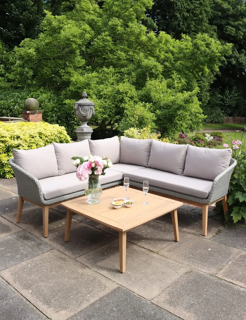 Sol Corner Lounge Set - Grey Mix, Rattan product