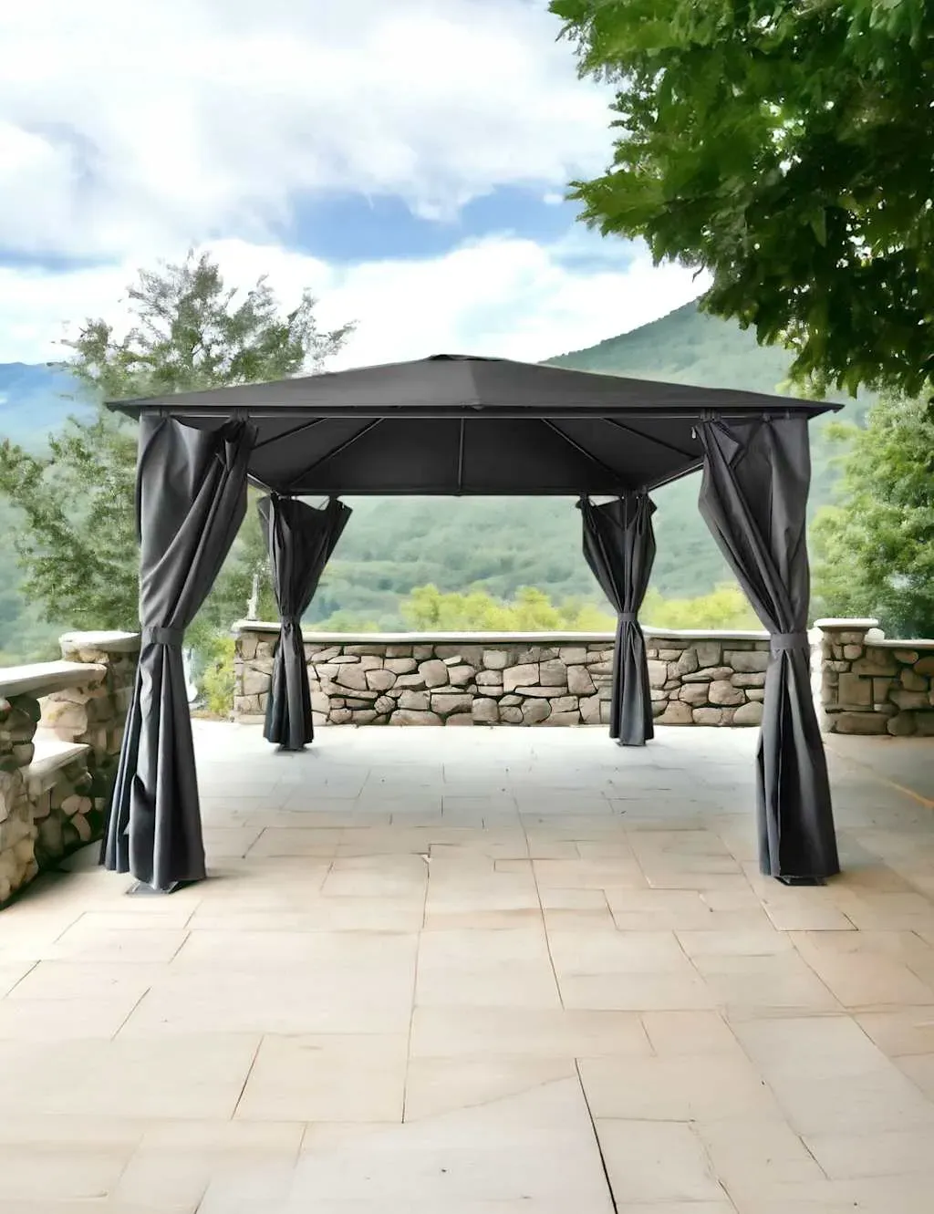 Titan 2.5M x 2.5M Gazebo - Grey, Galvanised Steel product