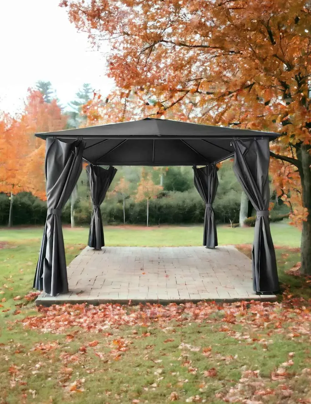 Titan Square Gazebo 3m - Grey, Galvanised Steel product