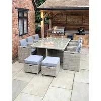 Wentworth 10-Seater Garden Dining Set - Natural, Rattan alternate view