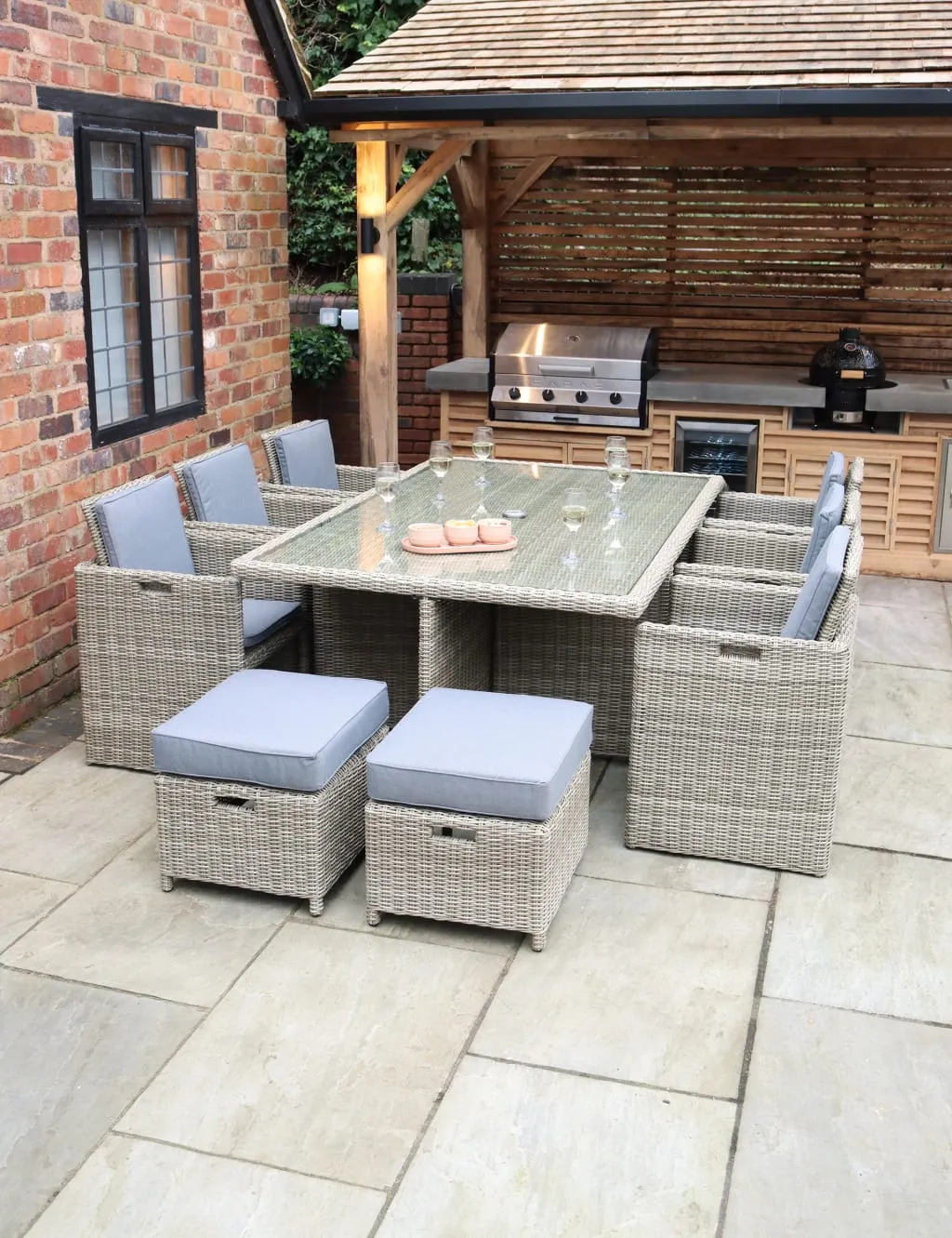 Wentworth 10-Seater Garden Dining Set - Natural, Rattan product