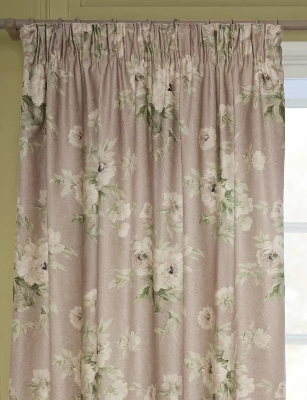 Adele Chenille Pencil Pleat Curtains - Pink Mix product