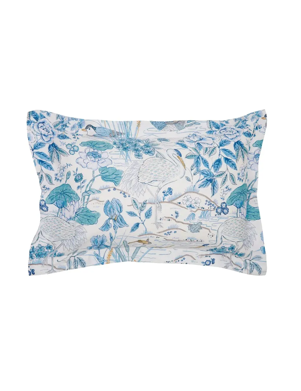 Crane & Frog Oxford Pillowcase - Blue, Cotton Sateen product