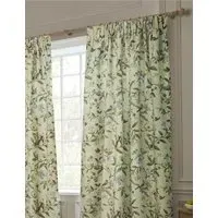 Porcelain Garden Pencil Pleat Curtains - Green Mix, Chenille alternate view
