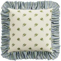 Tuileries Frilly Square Cushion - Cream Mix alternate view