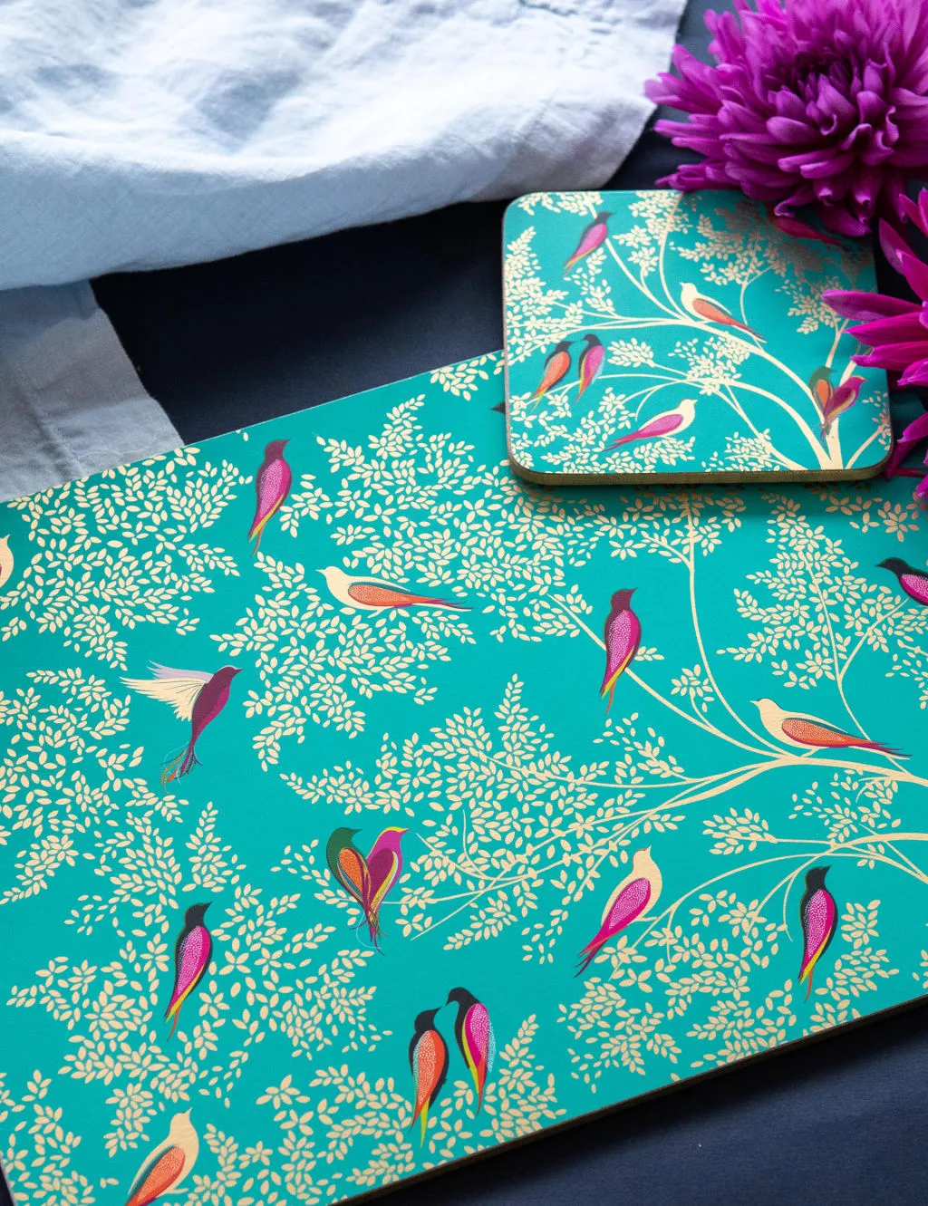 Sara Miller Set of 4 Bird Placemats - Green product