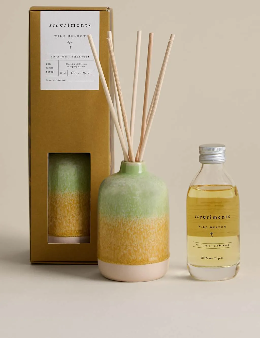 Wild Meadow 150ml Reed Diffuser - Multi, Ceramic product