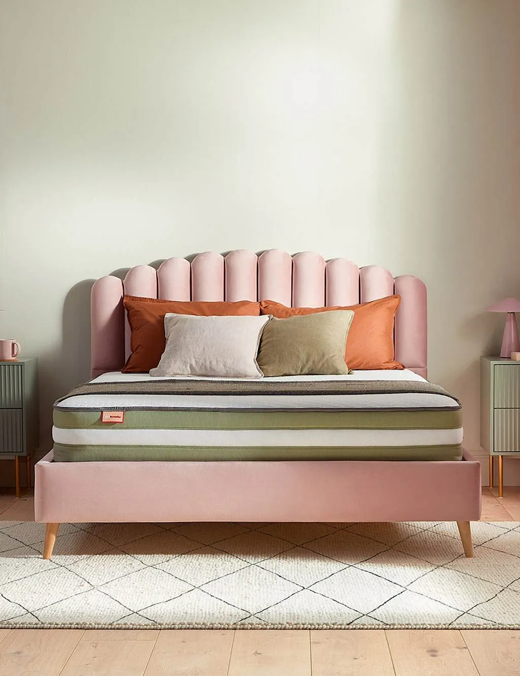 1000 Mirapocket Pocket Spring Medium Firm Mattress - White Mix product