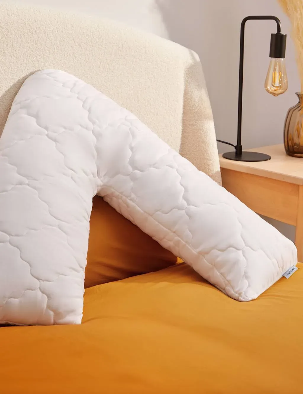 Impress Memory Foam V-Shaped Pillow - White product