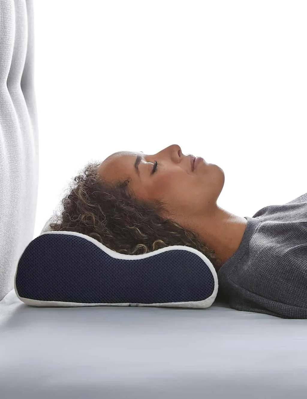 Memory Foam Sleep Therapy Contour Support Pillow - White product