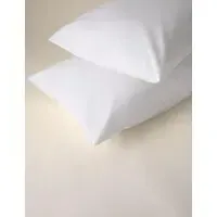2 Pack Terry Waterproof Pillow Protectors - White, Cotton alternate view