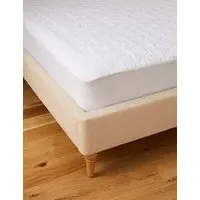 Quilted Waterproof Extra Deep Mattress Protector - White alternate view