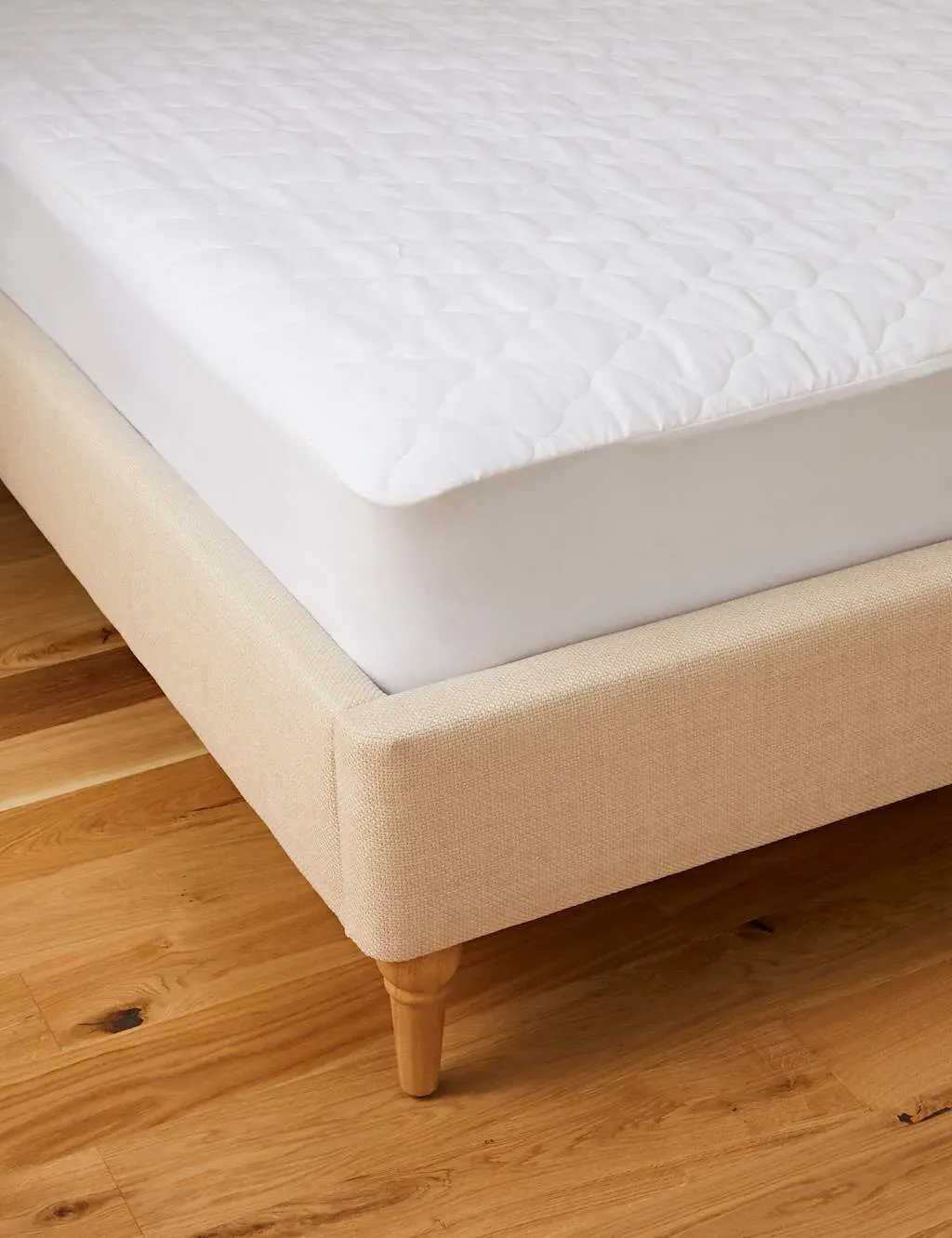 Quilted Waterproof Mattress Protector - White, Cotton product