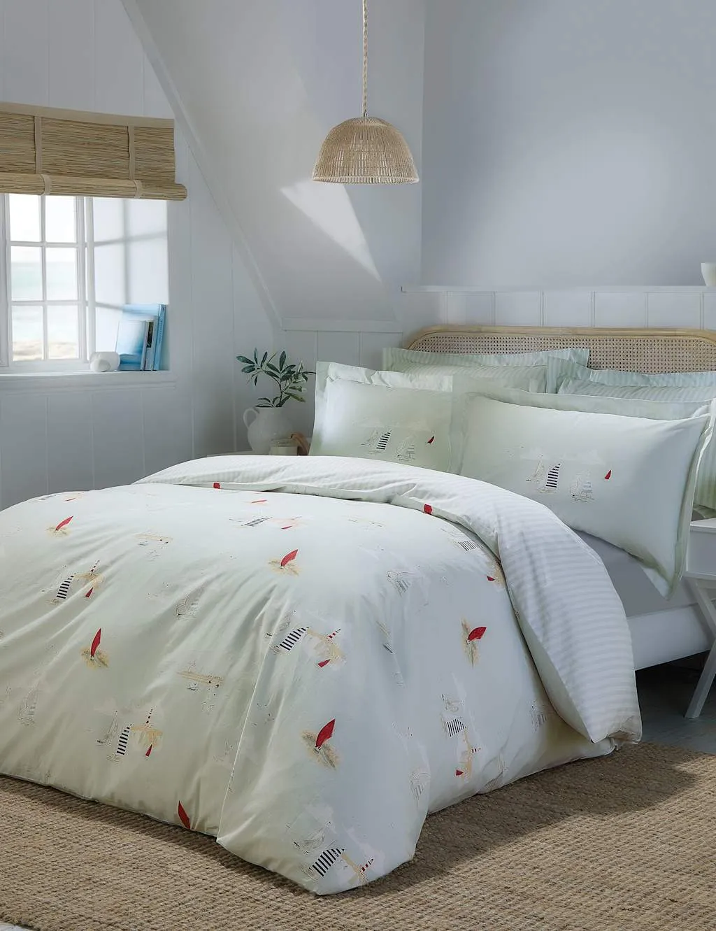Coastal Boats Bedding Set - Blue Mix, Pure Cotton product