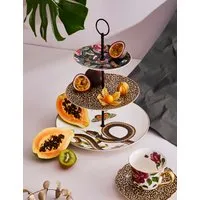 Creatures of Curiosity Three-Tier Cake Stand - Multi, Fine China alternate view