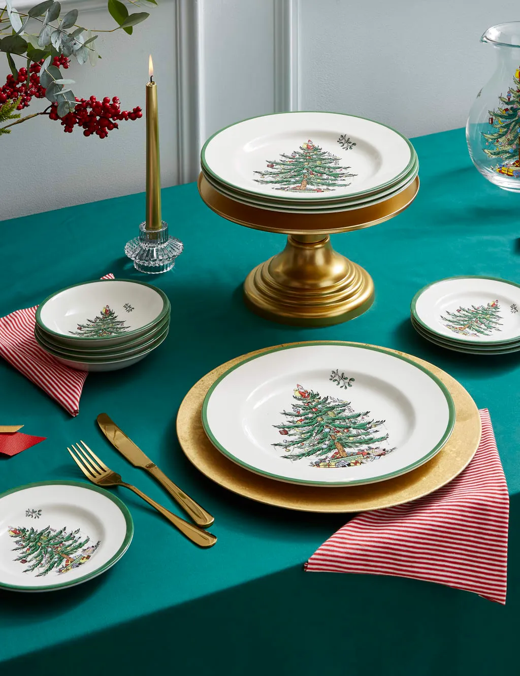 Spode Christmas Tree 12-Piece Dinner Set - Multi product