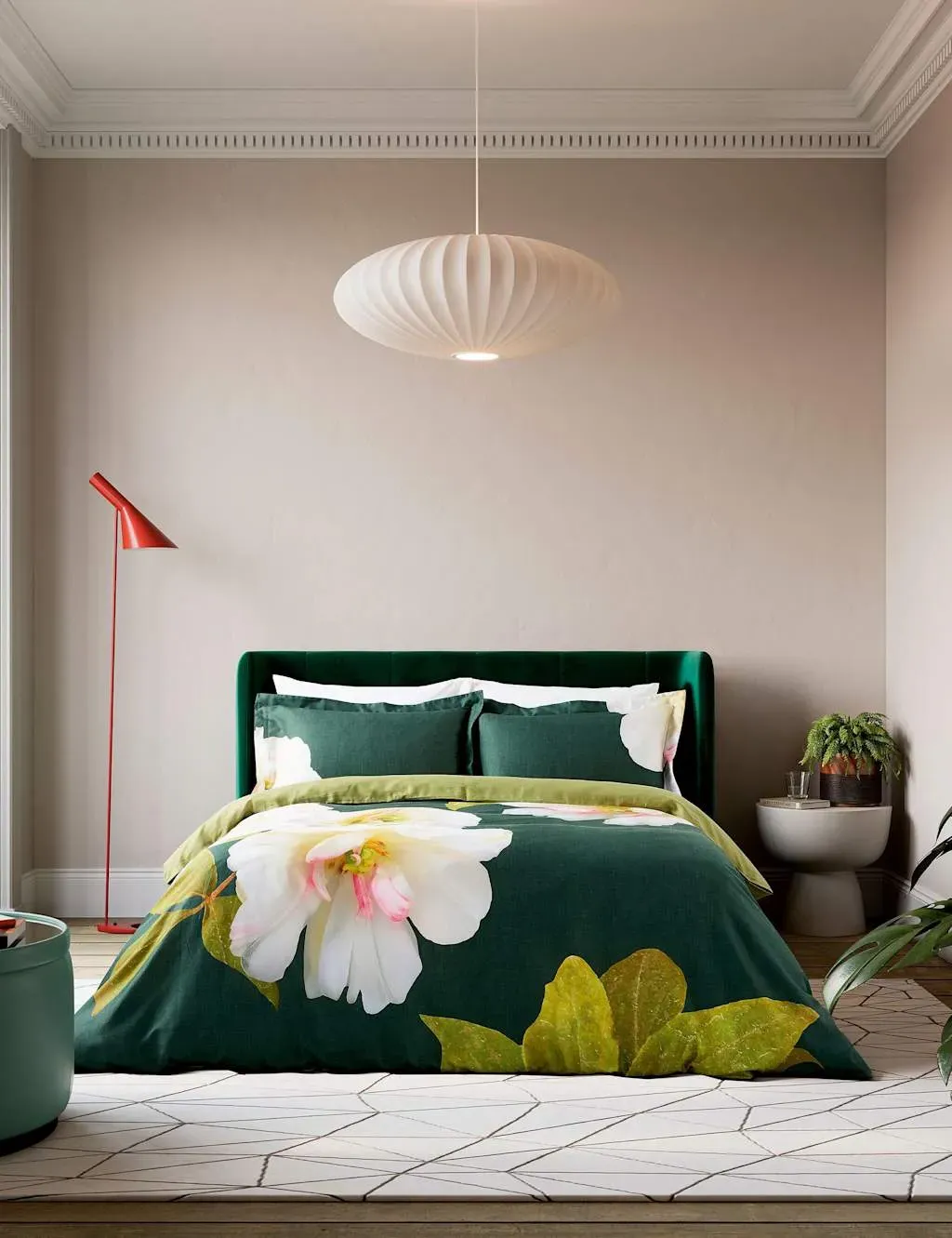 Gardenia Flowers Bedding Set - Green Mix product