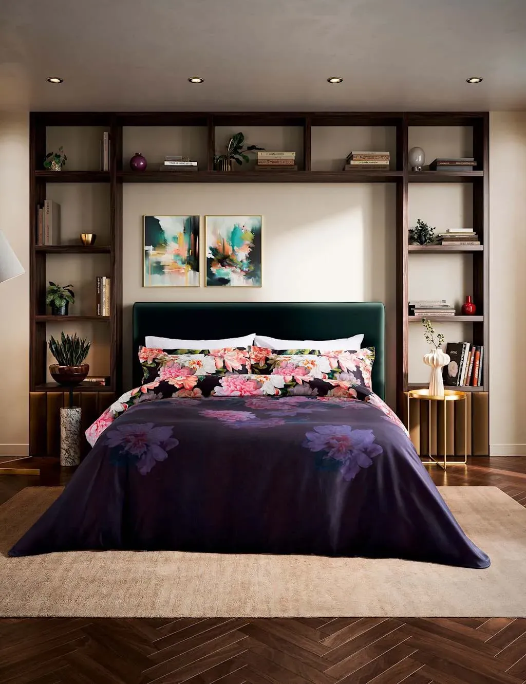 Painted Posy Bedding Set - Navy Mix product