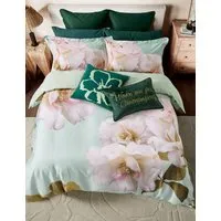Sateen Gardenia Floral Bedding Set - Mint alternate view