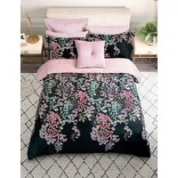 Ted Baker Square Cushion with Button Detail - Pink, Velvet alternate view