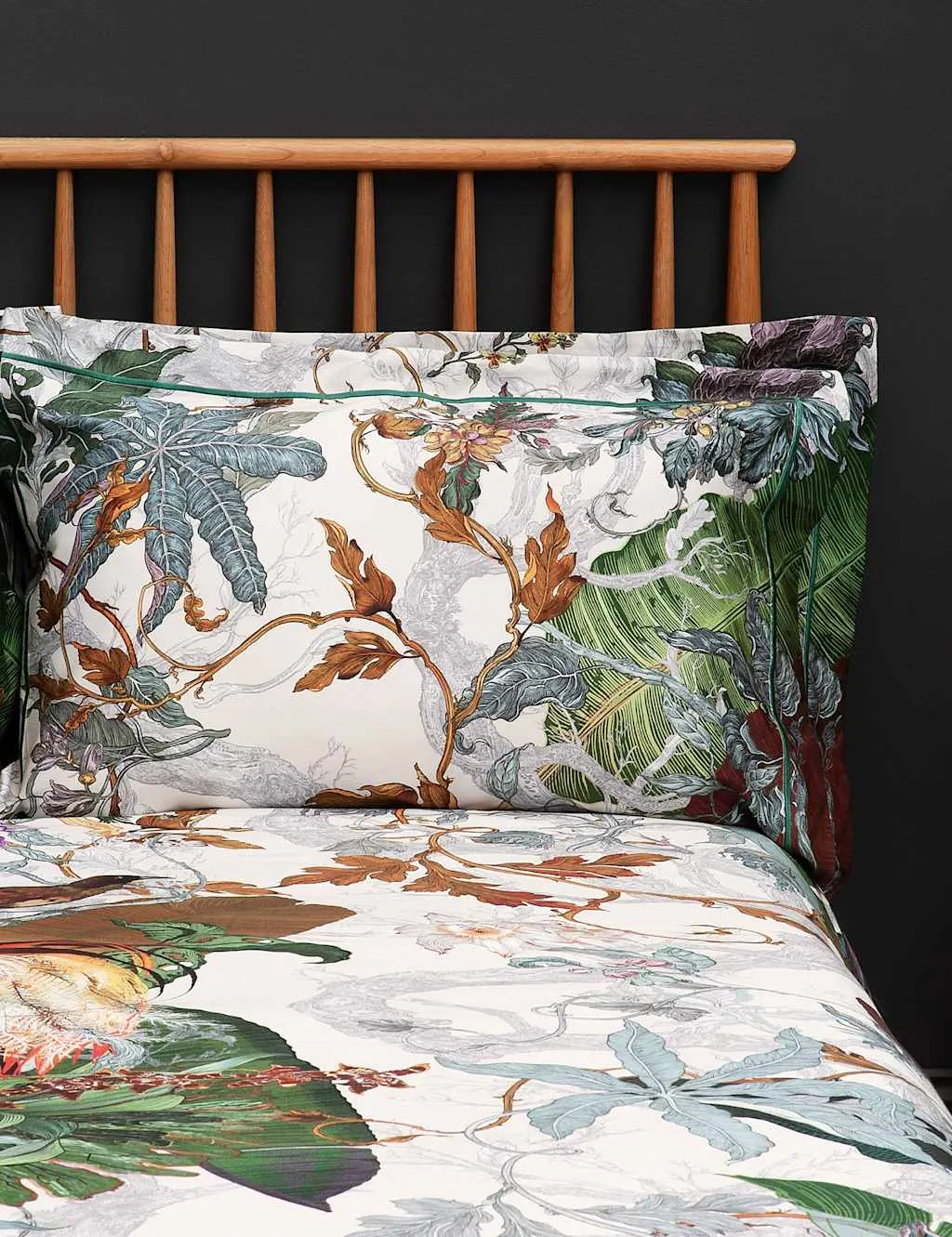 Papua Paradise 2-Pack Oxford Pillowcases - Green Mix, Cotton Sateen product