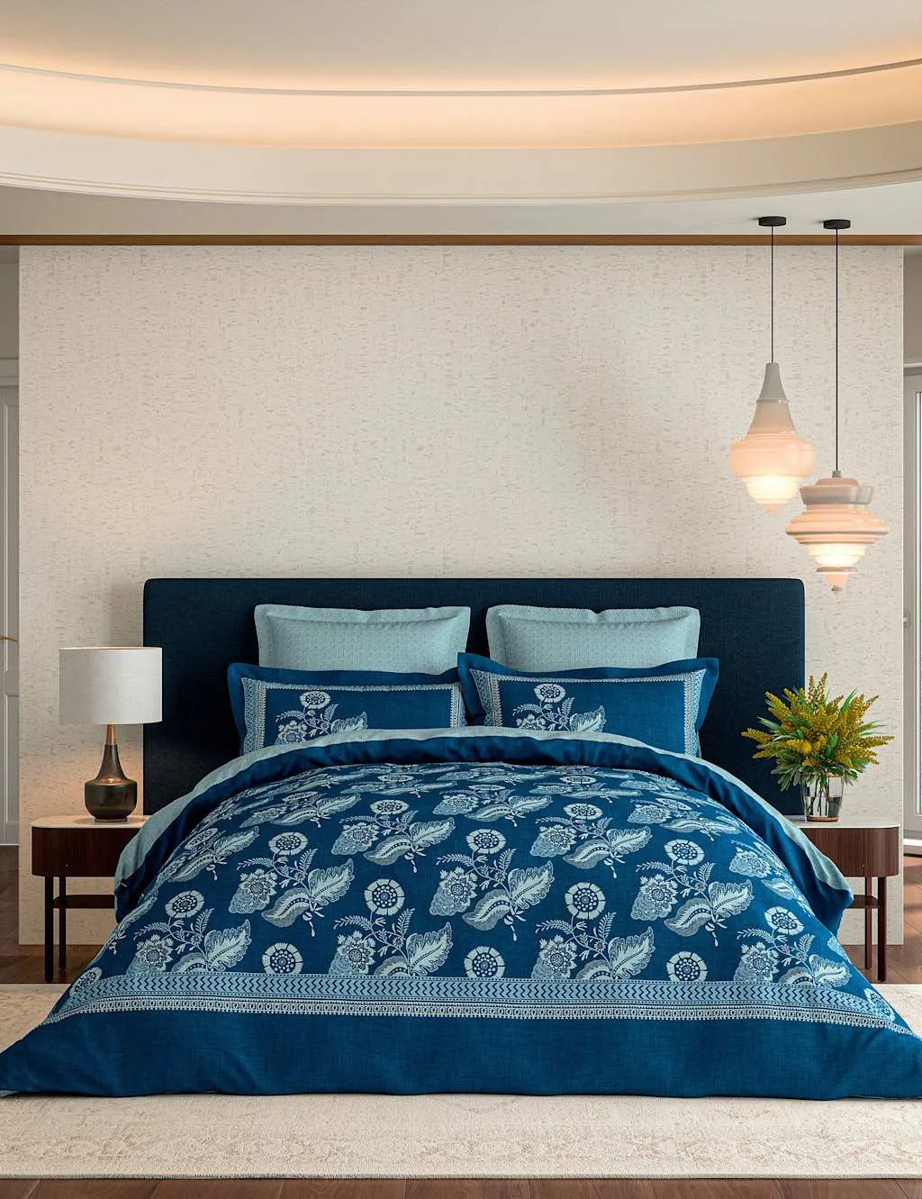 Eastern Bloom Bedding Set - Indigo Mix, Pure Cotton product