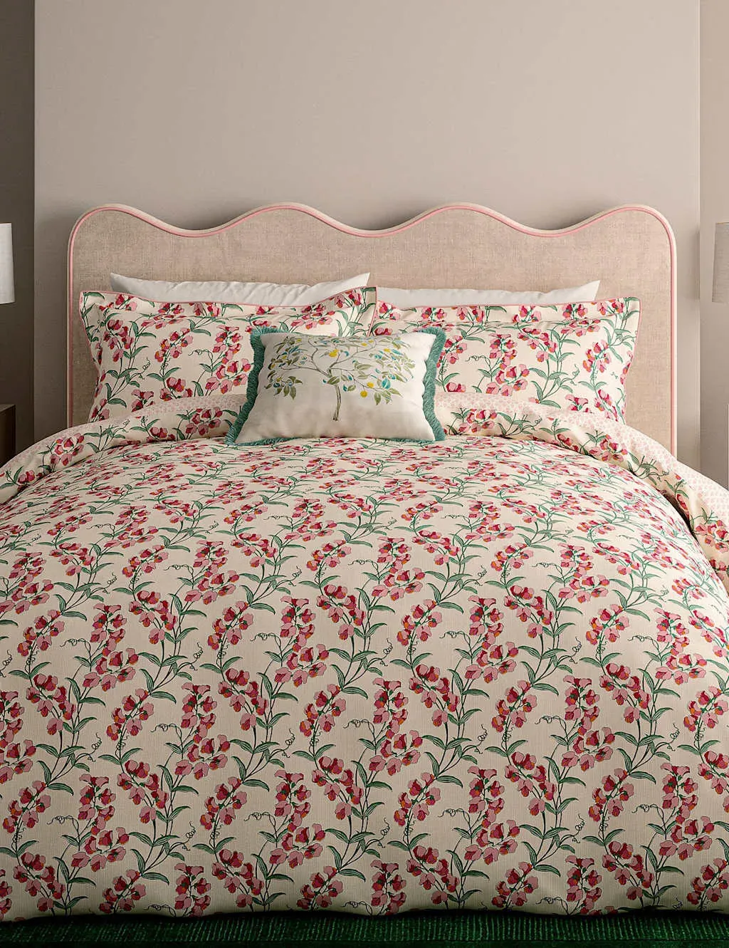 V&A The Ornamental Tree Scatter Cushion - Cream, Cotton product