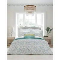 Voysey Wildflower Duvet Cover - Aqua, Cotton Percale alternate view
