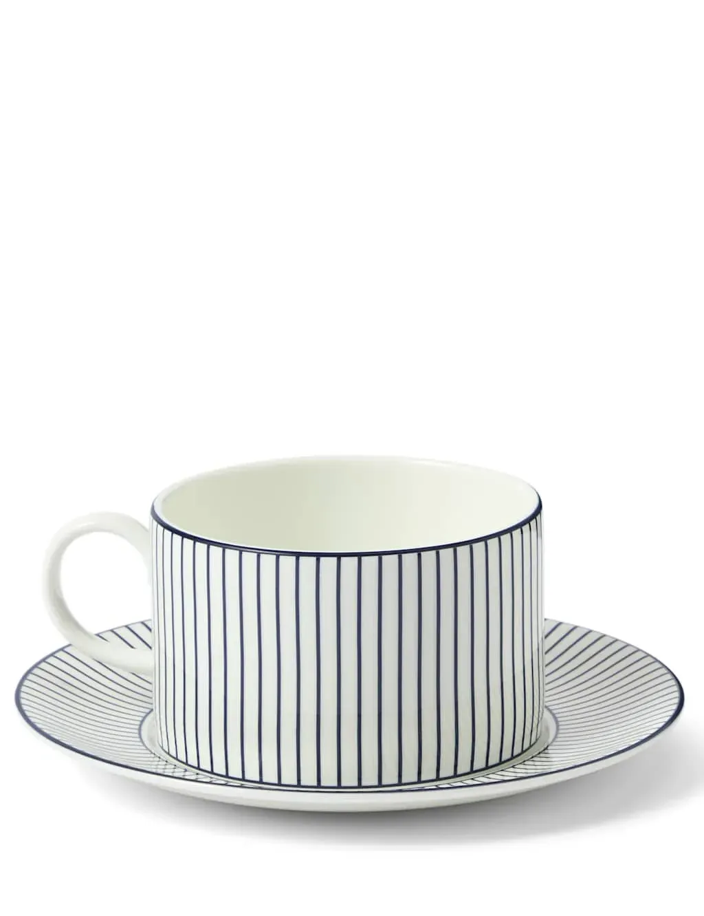 Gio Pinstripe Teacup and Saucer Set - Blue Mix, Porcelain product