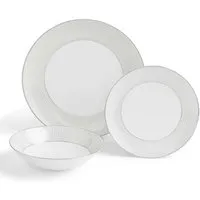 Gio Platinum 12 Piece Dinner Set - Silver, Fine China alternate view