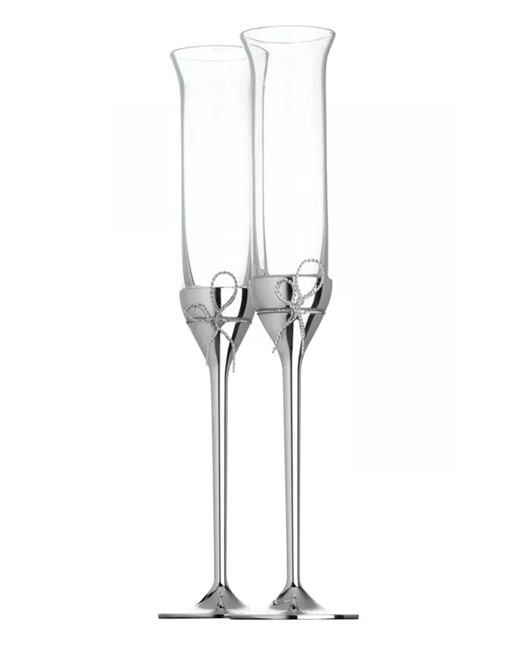 Vera Wang Love Knot Crystal Flutes Set of 2 - Clear product