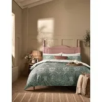Honeysuckle and Tulip Bedding Set - Green Mix, Cotton Sateen alternate view