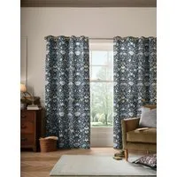 Lodden Eyelet Curtains - Blue Mix, Pure Cotton alternate view