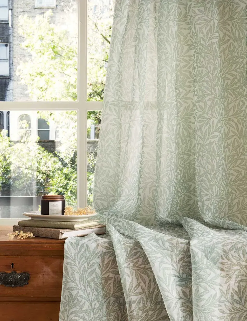 Original Willow Voile Panel Curtains - Light Green product