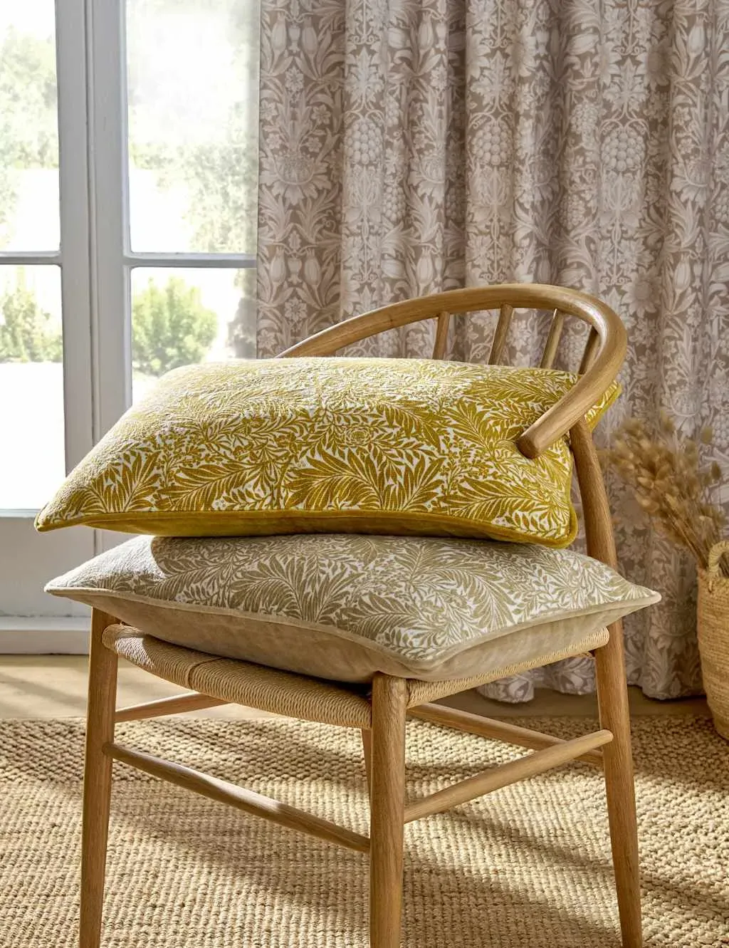 Pure Cotton Larkspur Bolster Cushion - Yellow product