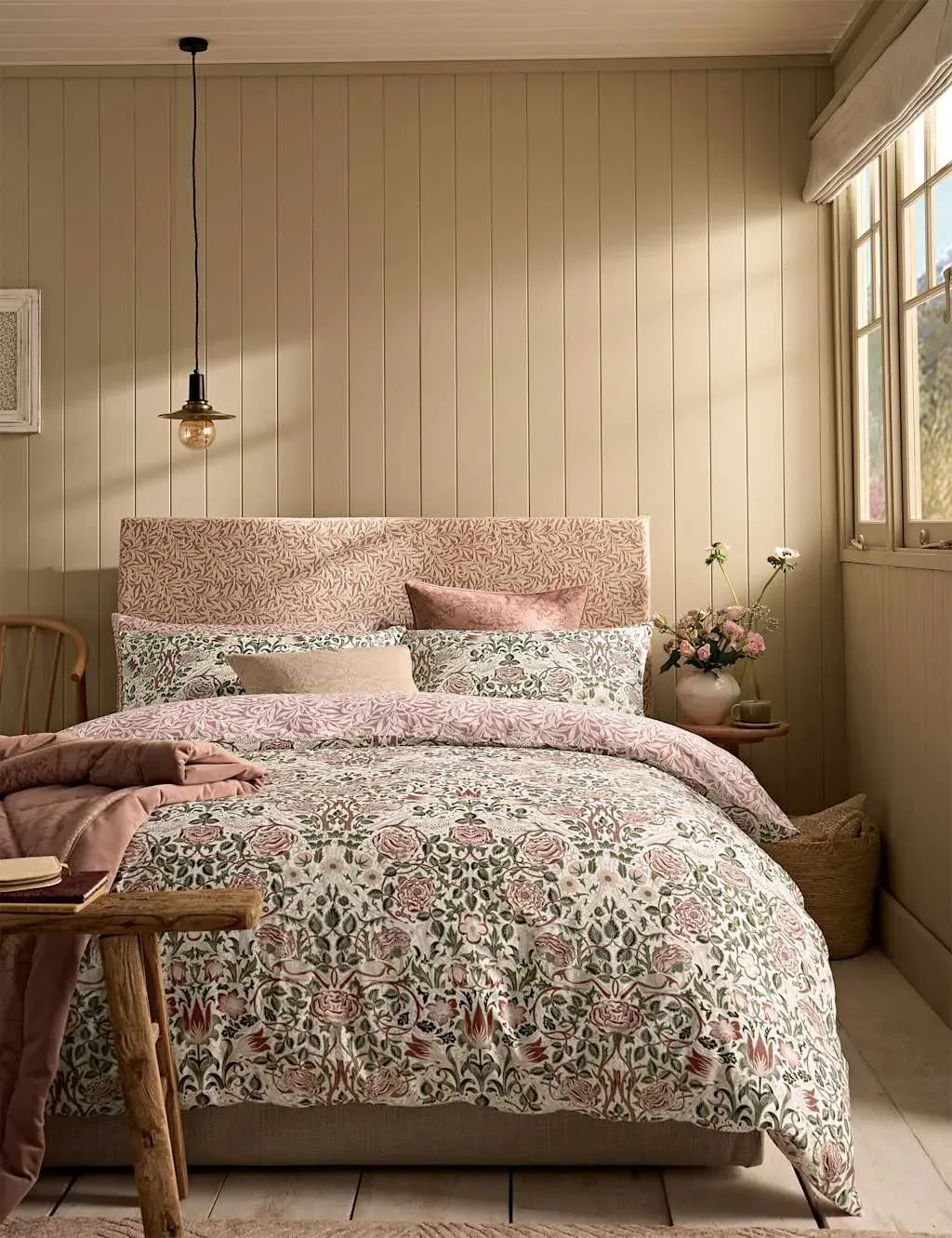 Rose Brick Cotton Sateen Bedding Set - Pink Mix product