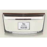 White Tea & Jasmine Scented Candle with Crackle Wick - White alternate view