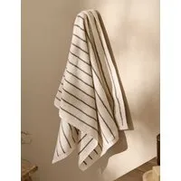 Hebden Striped Bath Towel - Green, Pure Cotton alternate view