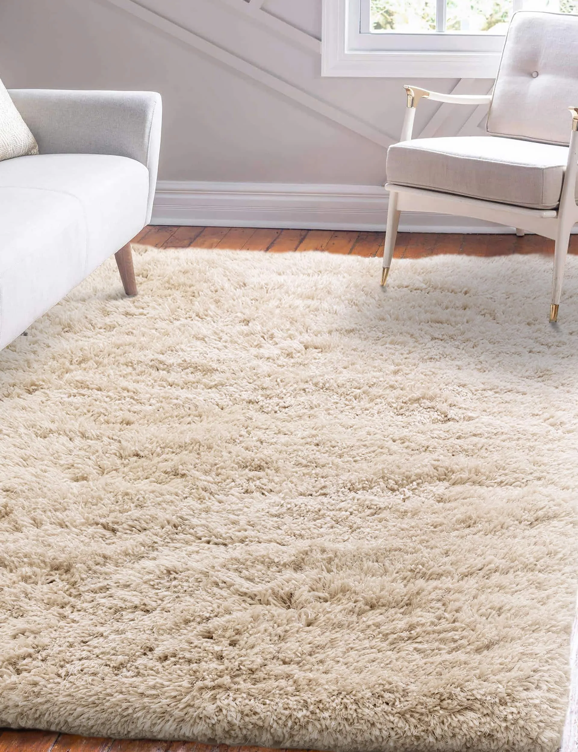 asiatic-fluffy-shaggy-rug-taupe-taupe image