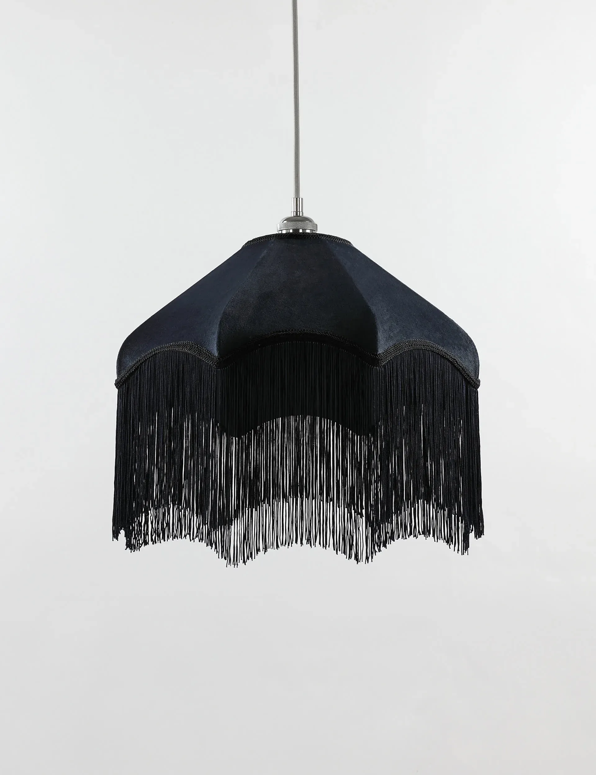 m-s-fringed-velvet-lamp-shade-navy-navy-ochre-pink-dark-green image