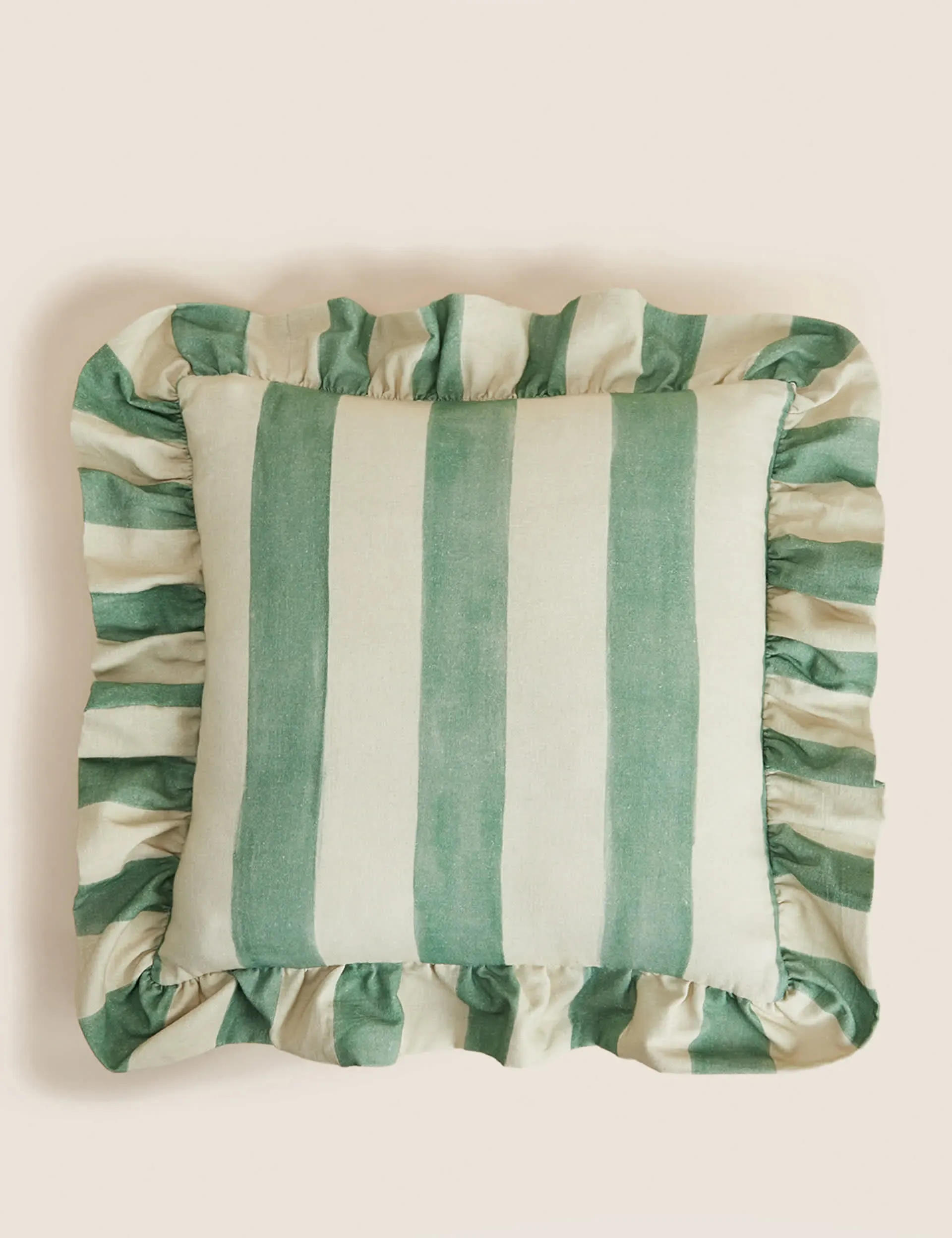 m-s-pure-cotton-striped-cushion-green-mix-green-mix image