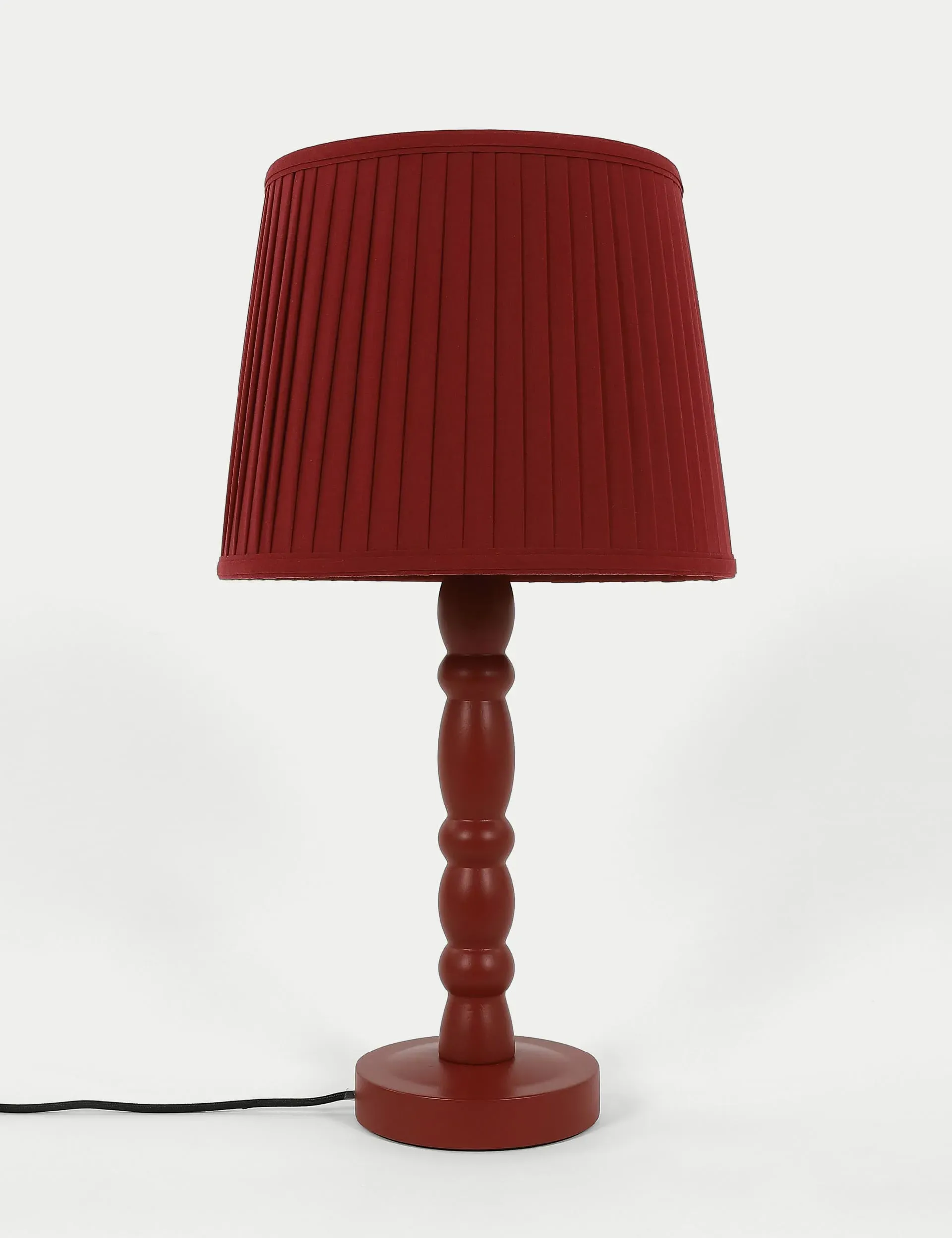 m-s-ria-wooden-bobbin-table-lamp-red-red image