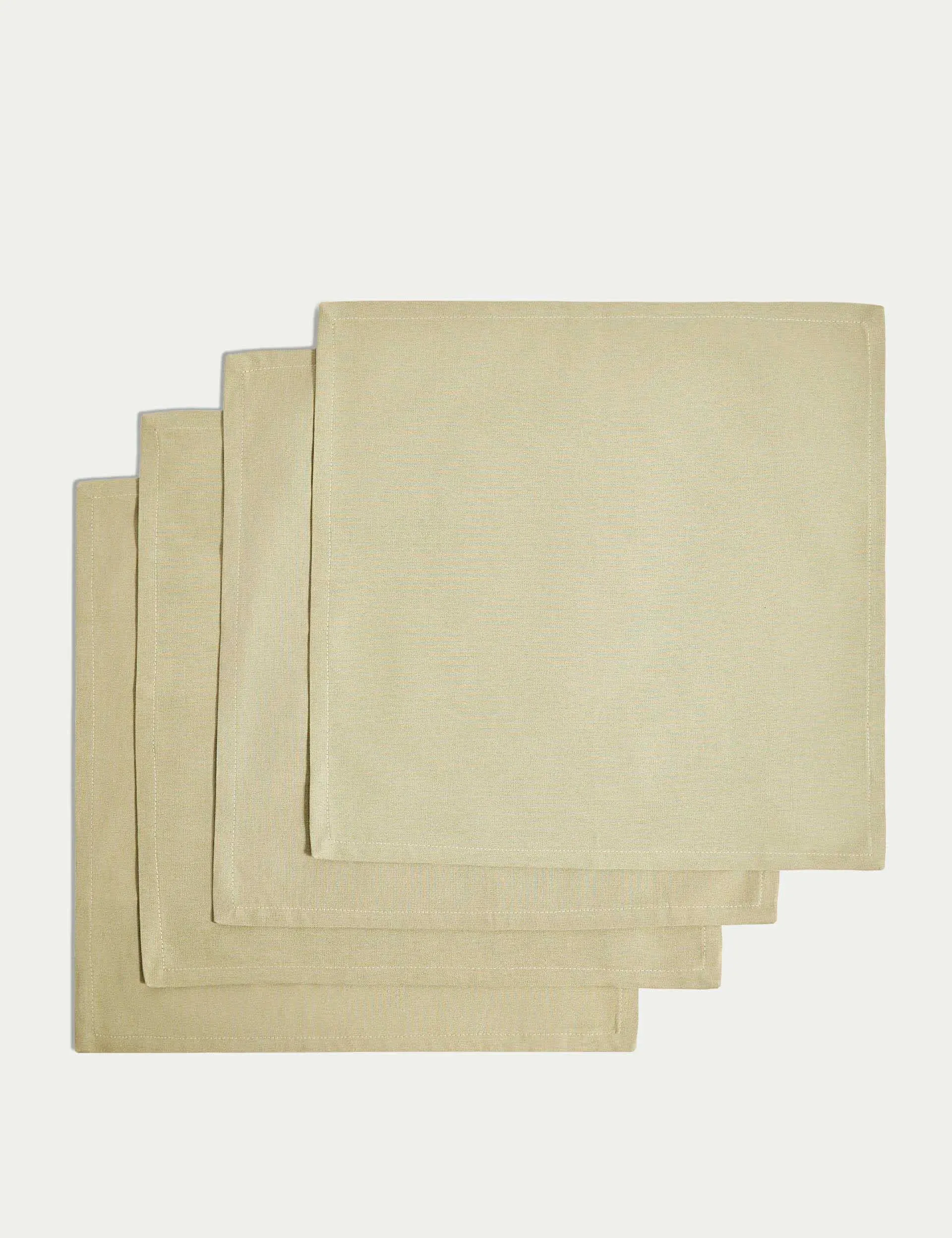 m-s-set-of-4-pure-cotton-napkins-sage-sage image