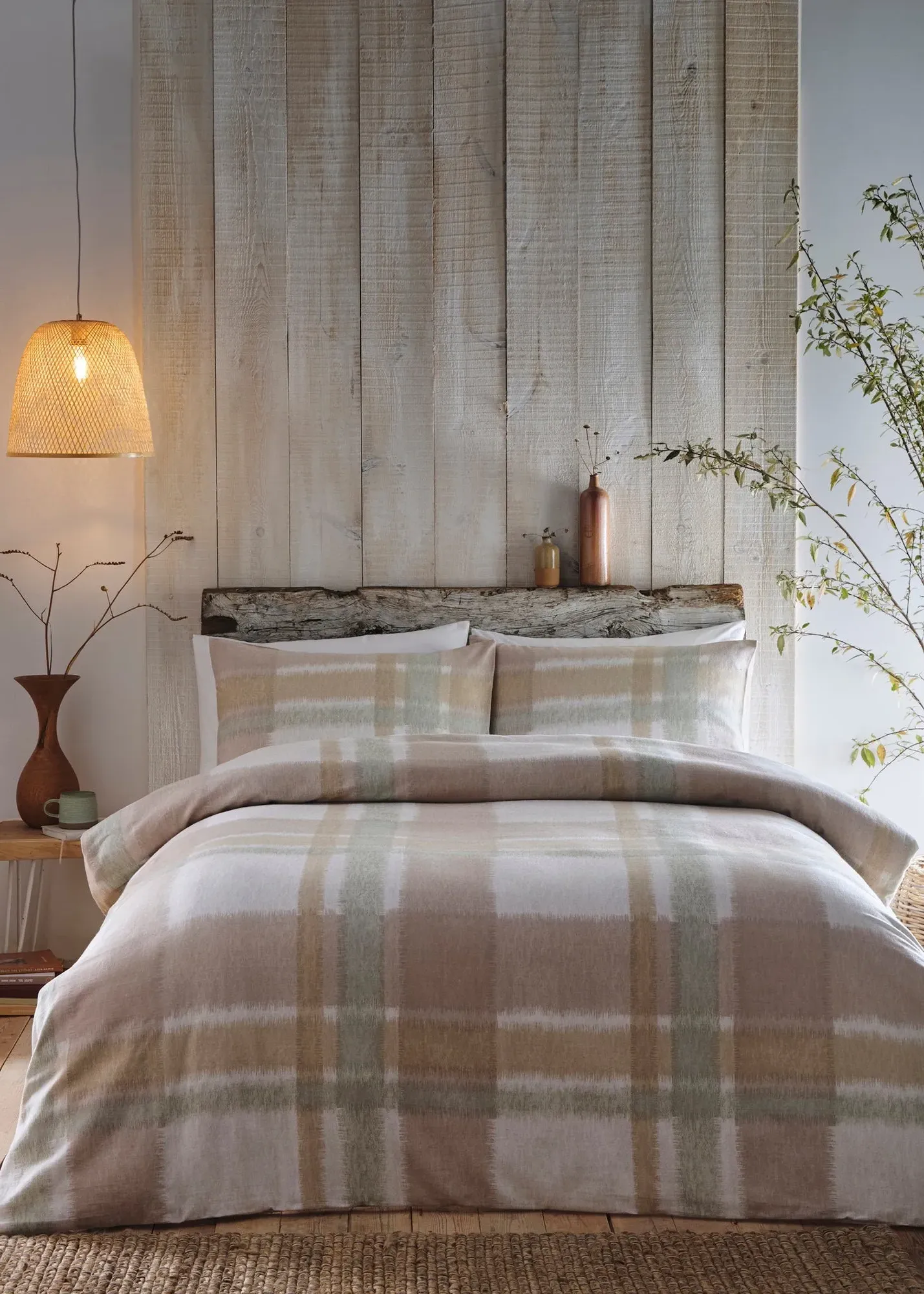 Verbier Double Duvet Cover Set - Natural, Brushed Cotton product