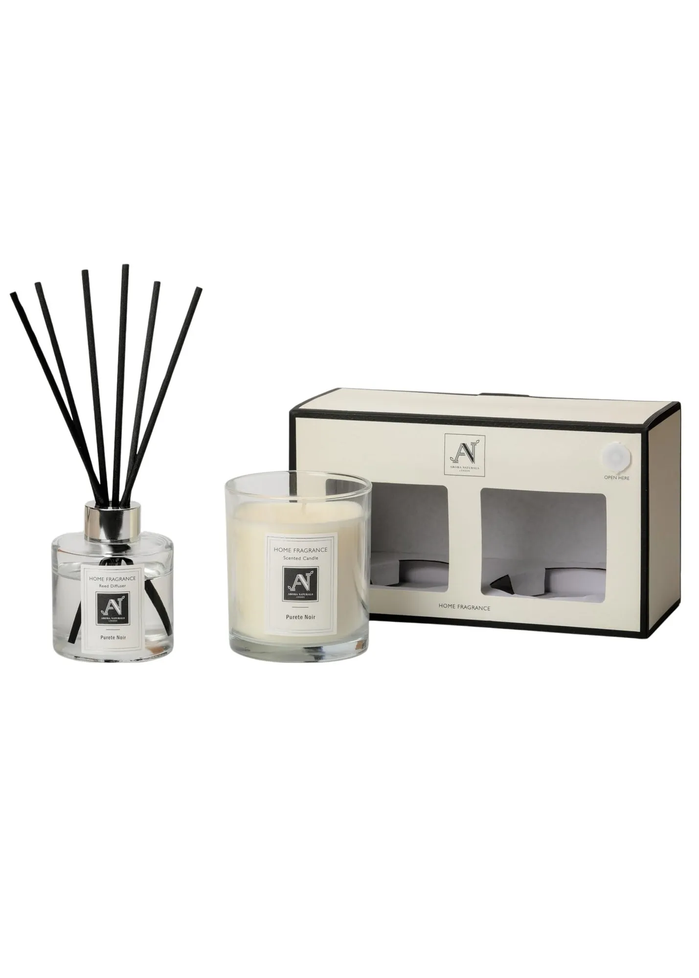 London Luxe Candle & Reed Diffuser Gift Set Purete Noir - White product