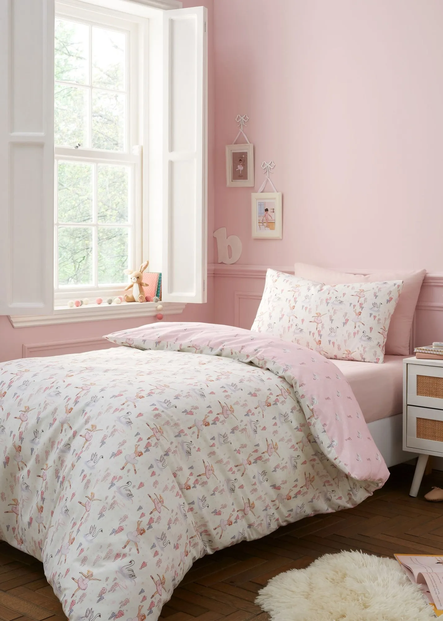 Ballerina Junior Duvet Cover Set Reversible - Pink, Cotton product