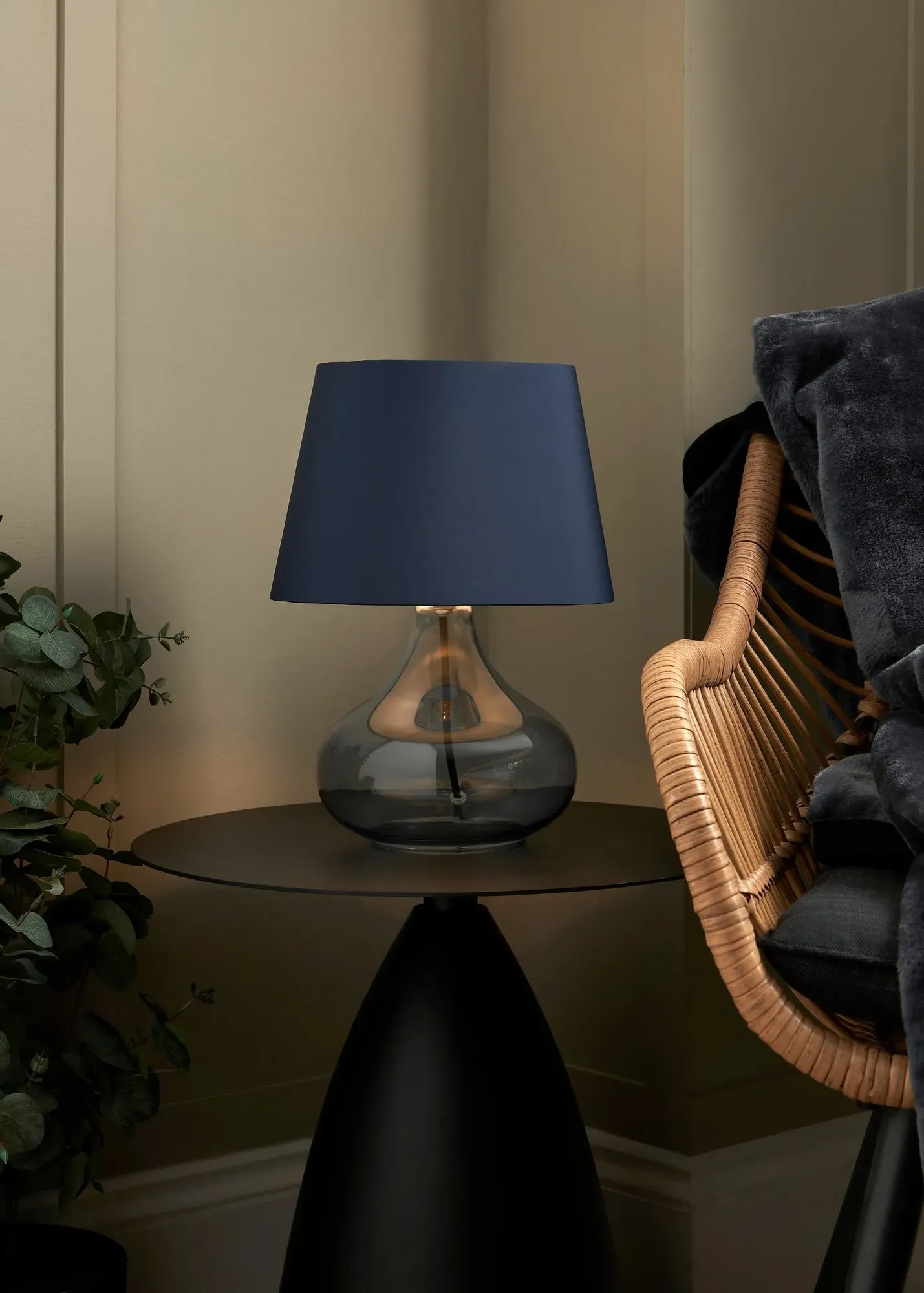 Elder Glass Teardrop Table Lamp - Blue, Glass product