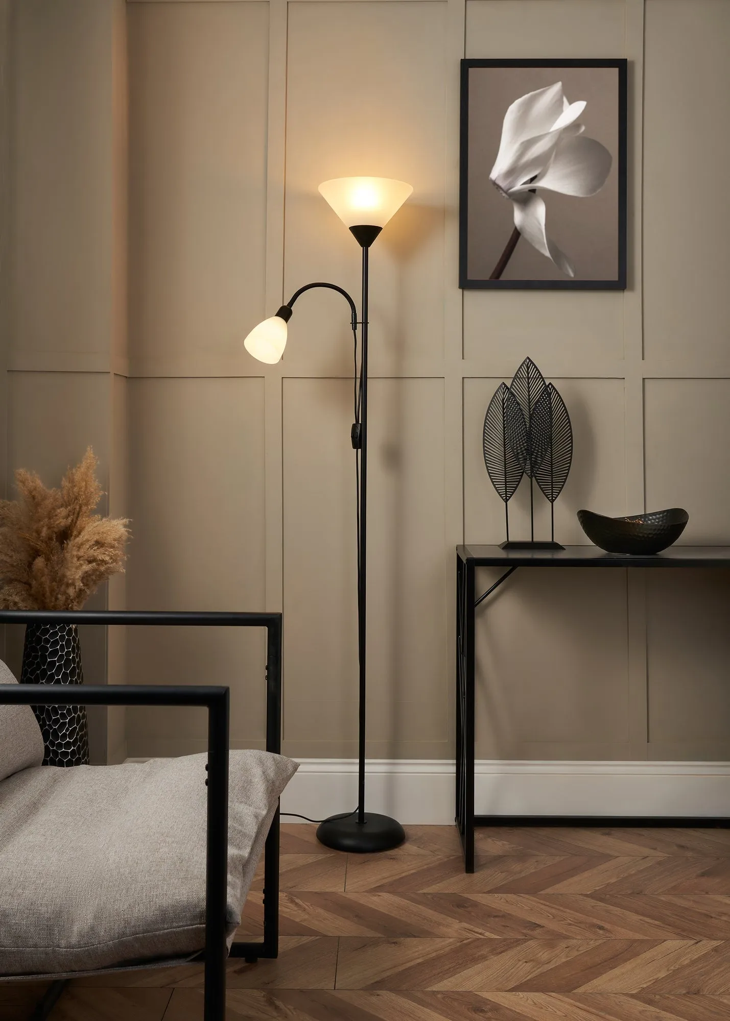 Mary Mother & Child Floor Lamp - Black, Metal product